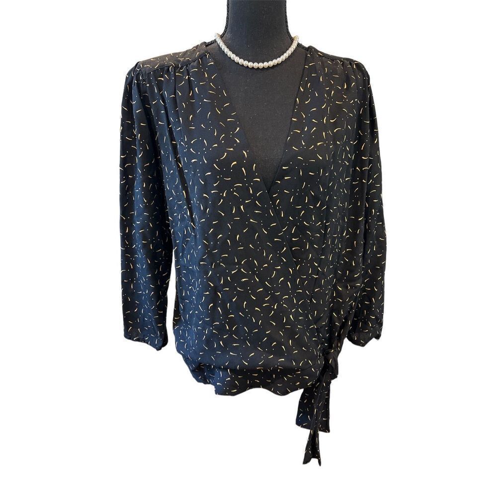 Long Sleeve V-Neck Blouse by Ms. Paquette